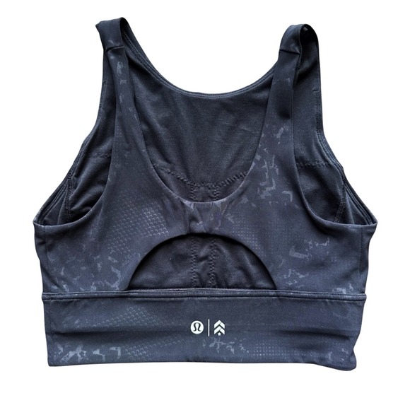 Lululemon X Barry's Stronger As One‎ Long Line Bra Black Military Sz 6 Cup C/D - Picture 10 of 16